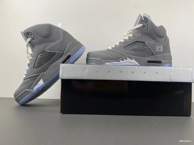 Reps TBkick Jordan Retro 5 Wolf Grey 136027-005 Air 0627
